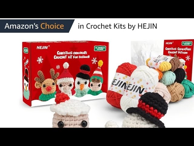 Hoooked  DIY Crochet Kit Christmas Ornaments