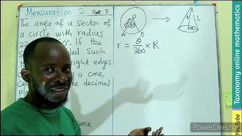 Discover how to calculate the radius, height, and volume of a cone crafted from a sector: Tutorial