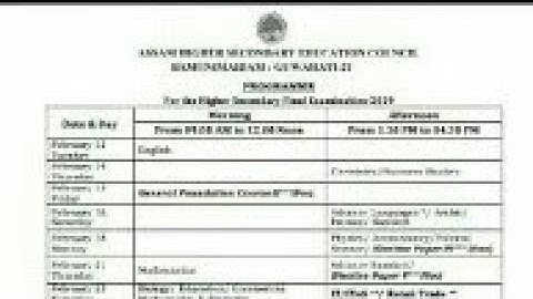 HS & hslc/AHM Examination Routine download online||original routine2019✓✓Higher secondary education