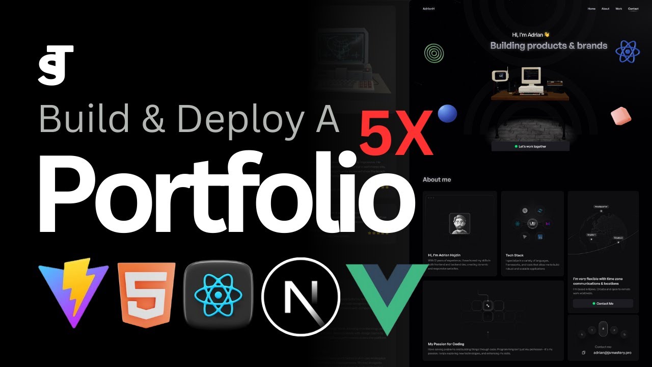 Build & Deploy a Portfolio Website with Vite App & Tailwindcss | All ...