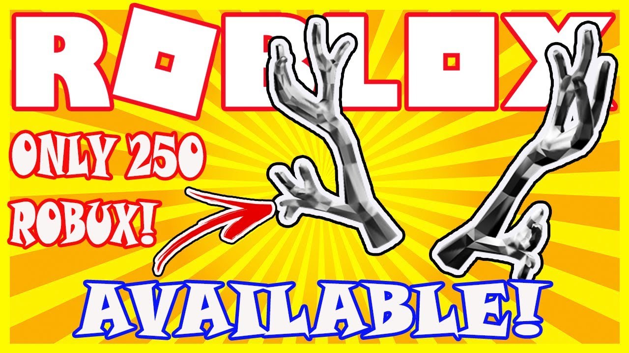 Silverhorn Antlers On Sale For 250 Robux Roblox Updated Catalog Item On Sale Silver Antlers Youtube - roblox antlers toy code