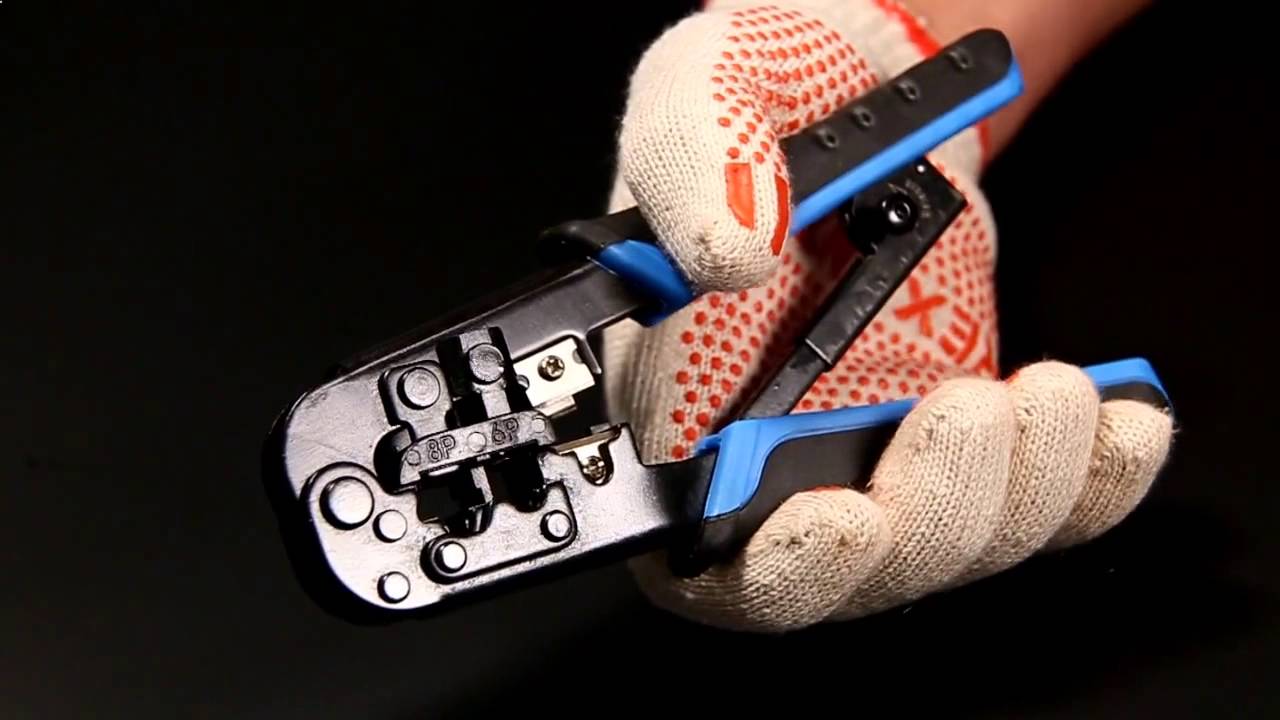 Кримпер для обжима RJ 45 RJ 11 - YouTube
