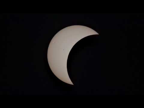 Partial solar Eclipse, from Dungeness, Kent. Time-lapse using the DWARFLAB 3