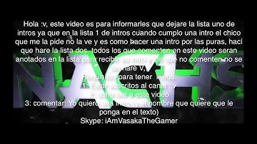 COMENTEN TODOS LOS QUE QUIERAN UNA INTRO GRATIS 3D|HAGO INTROS GRATIS|VasakAgAMER
