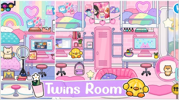 Toca Life World 2 Twins Rainbow Room Ideas Toca Boca Youtube
