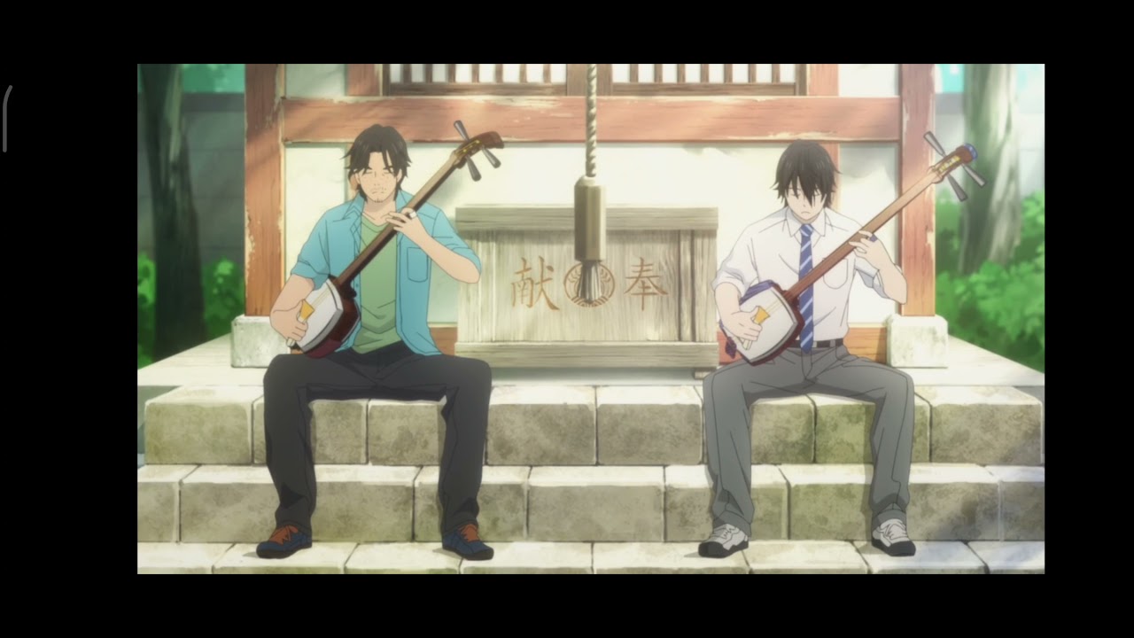 Mashiro No Oto Shamisen - Setsu Playing Shamisen with his Brother