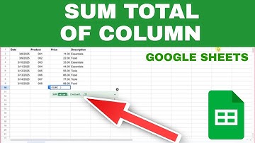 How to Total the Sum of a Column in Google Sheets (Add Numbers Instantly!)
