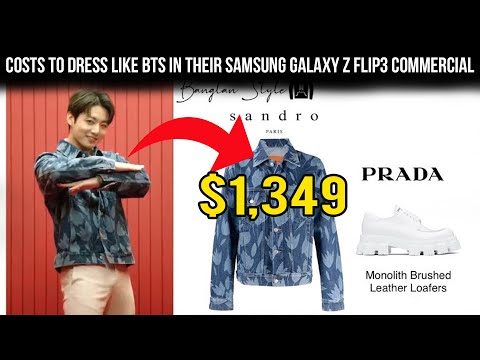 Heres How Much It Costs To Dress Like Bts In Their Samsung Galaxy Z Flip3 Commercial - Bangtan Army