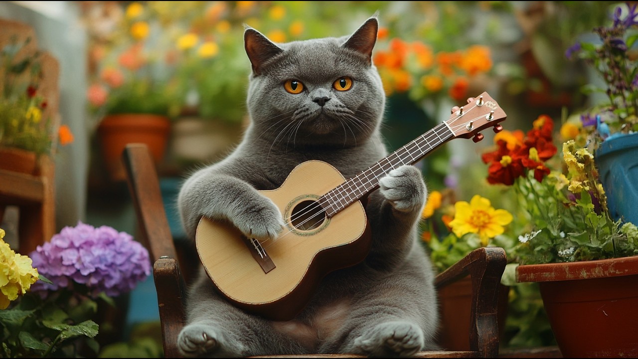 Relaxing Music for Cats - 3 Hours of Peaceful Music with Cute Cat ...