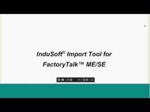 Import Tools for InduSoft Web Studio - PanelMate, PanelView, and FactoryTalk