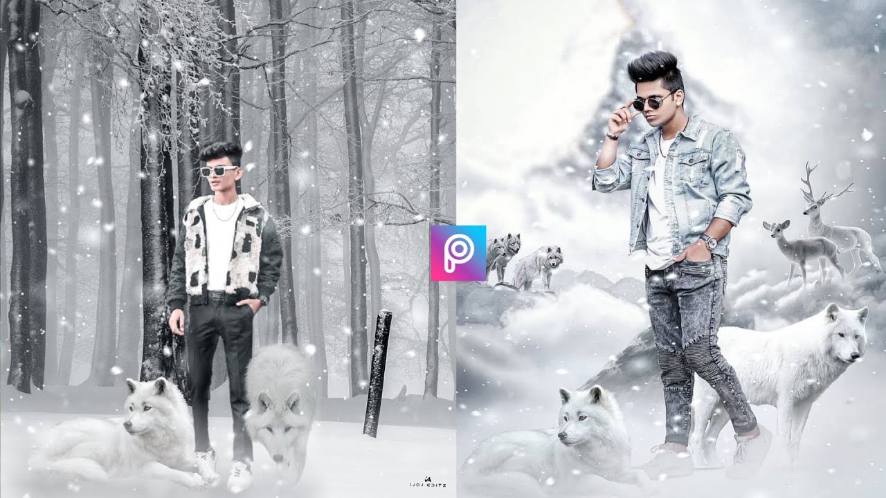Winter Photo Editing Tutorial in PicsArt | Snowfall Photo Editing | Ijaj Editz