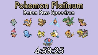 Pokemon Platinum Baton Pass Speedrun in 4:58:25 [Former World Record]