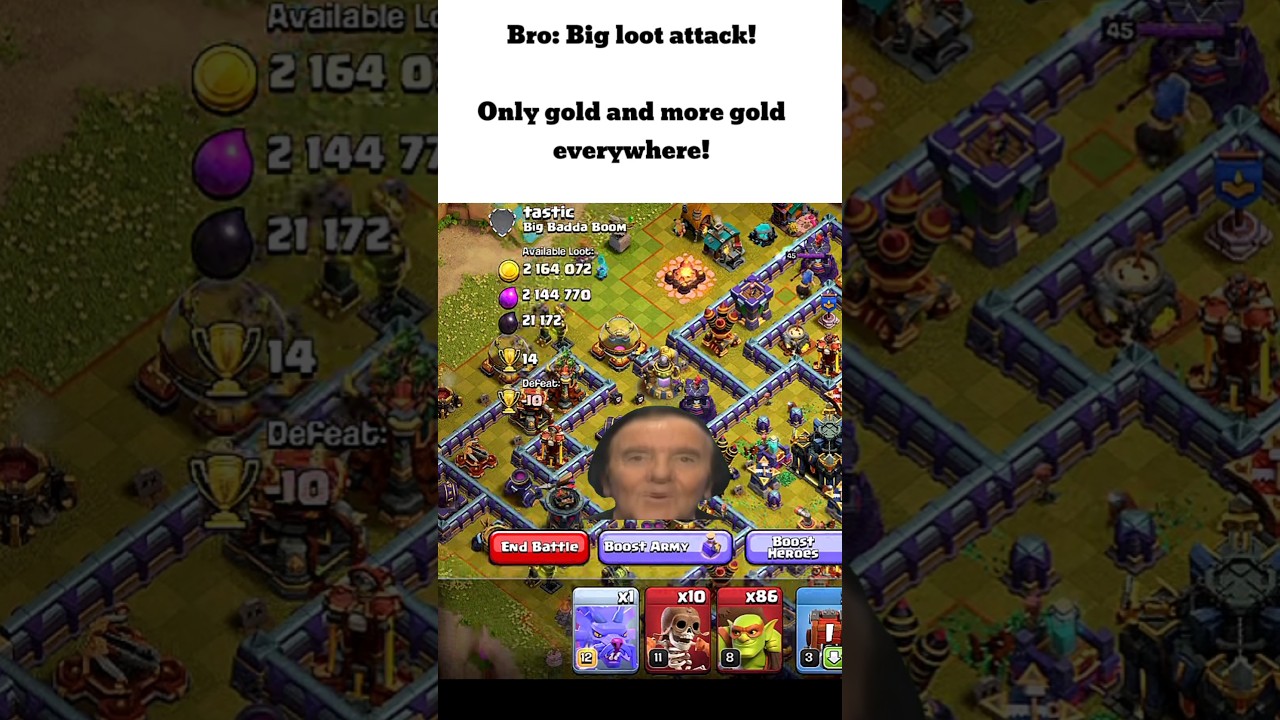 Bro Big loot attack Only gold and more gold everywhere😱😱 II Coc II 