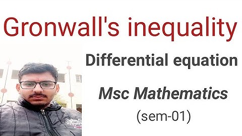 Gronwalls inequality