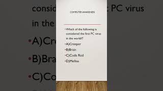 MCQ COMPUTER AWARENESS #computereducation #pyq SSC IBPS MP ITI TO