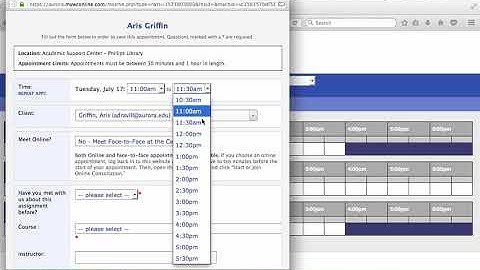 Making an Appointment with MYWCOnline