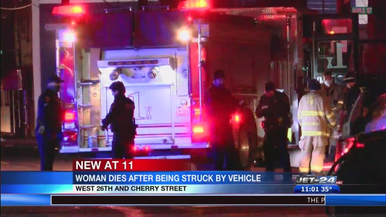 Female pedestrian dies after being hit by a car Saturday evening - YouTube