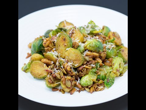 Sauteed Brussels Sprouts with Toasted Nuts
