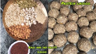 Protein laddoo/Ragi and Dry fruits Laddoo/सेहत से भरपूर नाचनी के लड्डू कैल्शियम और प्रोटीन से भरपूर