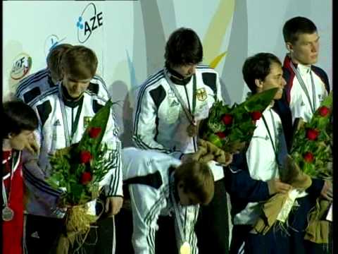 Fencing JWCH 2010 Team Mens Sabre - Medal Ceremony