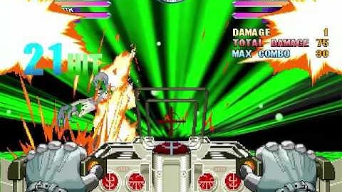 MvC2 Jill and Jin combo sequence - Assist Sabretooth ( Triple Blodia Punch )