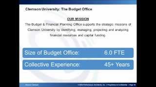 From Zero to Oracle Hyperion Planning in Six Months: Clemson University Case Study Webinar Snippet