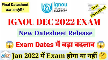 IGNOU JAN 2022 Exam New Dstesheet Release 😱 Exam Date में बड़ा बदलाव 🔥 IGNOU Exam होगा या नहीं?