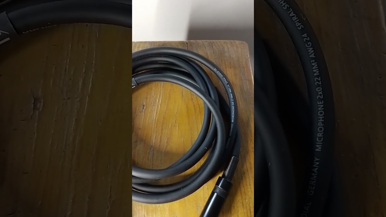 Cordial Germany microphone 2*0.22 awg24 spiral shield cable студийный межблочный кабель 