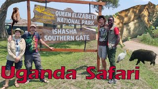 Travel vlog - Uganda Safari Finale - Ishasha Gate, Village Life, Entebbe & a Tree‑Climbing Lion