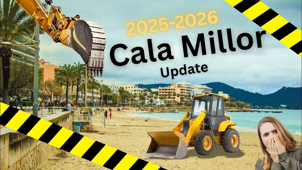 Cala Millor Mallorca 🚧 Winter 2025 Baustellen-Update | Strandpromenade & Fußgängerzone (4K)