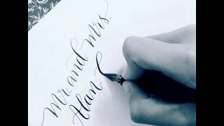 Custom Envelope Calligraphy Font and Layout