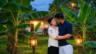 Peaceful life: Quang and Tieu Bach renovate and install lights on their new farm.