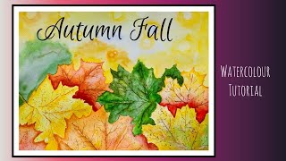 Watercolor Autumn Painting | How to Draw Maple Leaf | Fall Leaves