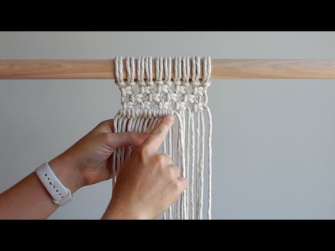 DIY Macrame Tutorial: Double Half Hitch Knot - How to Prevent Warping! Part 2 of 2