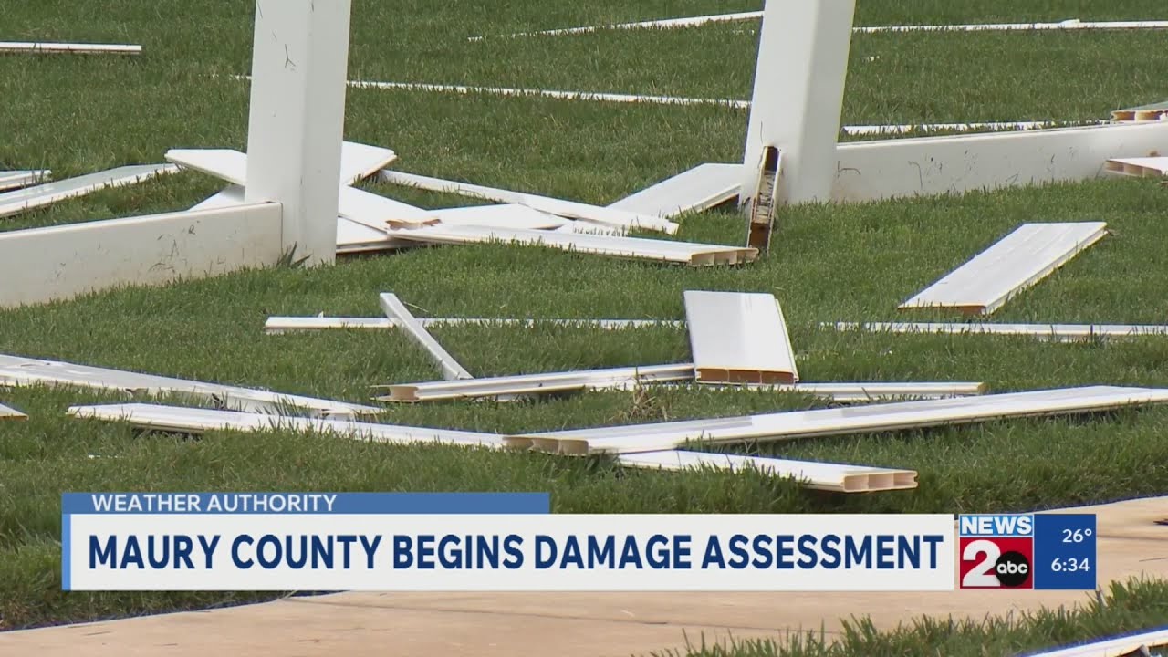 Maury County begins damage assessment after tornado - YouTube