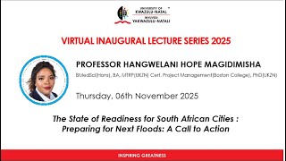 Inaugural Lecture: Professor Hangwelani Hope Magidimisha