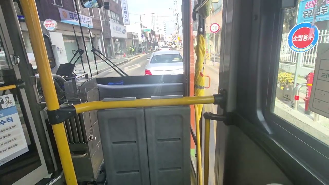 밀양교통 밀양시내버스 자일대우버스 경유차 NEW BS110 2018.07월식차 경남71자 7327호 1번 (밀양역 ~ 용두교) 주행영상