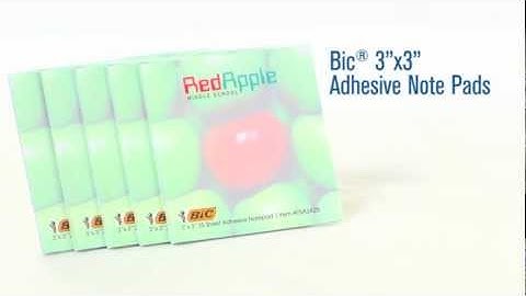 Bic® 3" Custom Adhesive Notepads Video
