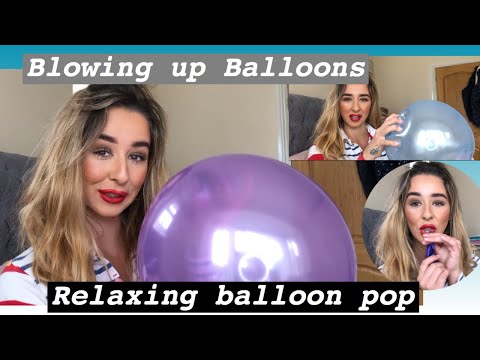 BLOW TO POP BALLOONS - POPPING BALLOONS WITH MOUTH ASMR blow to pop