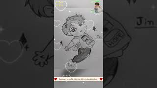 Bts Jin Kim Seokjin Cute Jin Run Bts Episode 104-106 Jin Erfly Drawing