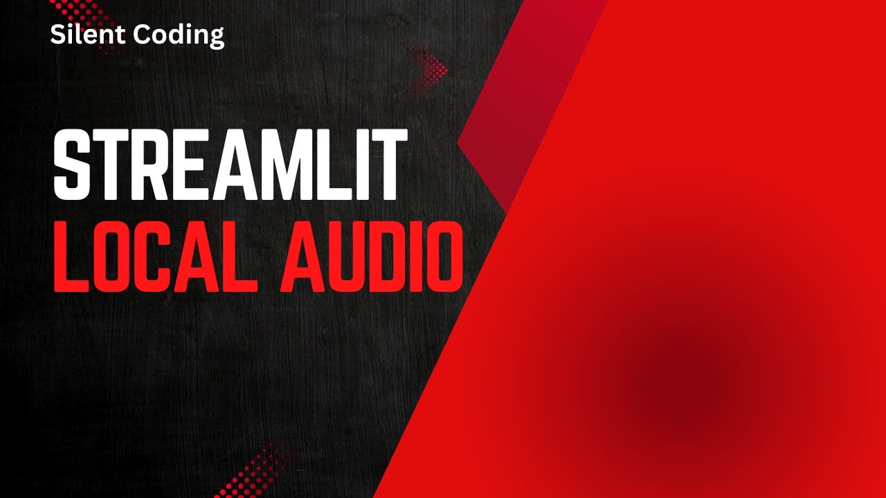 How To Play Local Audio File In streamlit - Streamlit Tutorial #11 ...