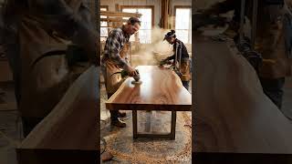 Amazing DIY Dining Table Build 🔥#DIYFurniture #Woodworking #TableBuild #GarageWorkshop