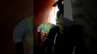 Michaelsons Solar Technologys Engineer Calvince On The Battery Bank