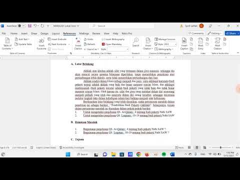 Tutorial Membuat Daftar Isi Otomatis dan Penomoran Halaman Pada Ms  Word 2021