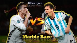 Ronaldo vs Messi🔥💯 | Marble race🤔 who will win this match #portugal #argentina #fifa #marble #cr7