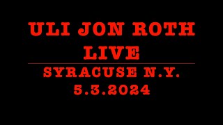 Uli Jon Roth Live In Syracuse [5-3-24] [Full Concert] [4K]