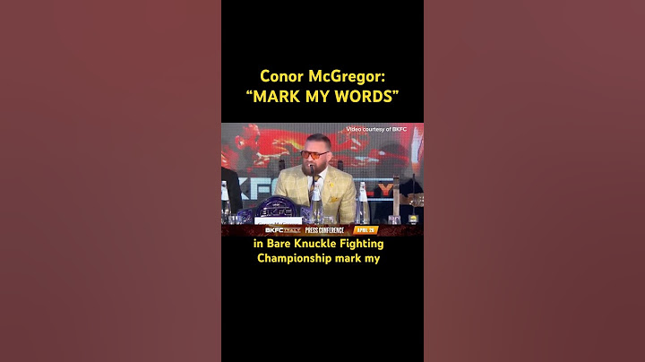 ‘Mark my words’. Conor McGregor said he will fight in #BKFC. Thoughts? #conormcgregor #bareknuckle
