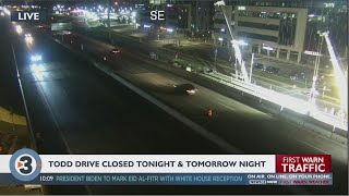 Todd Drive to close under Beltline for next two nights, WisDOT says