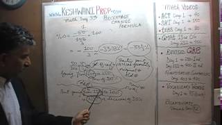 Percentage Change Formula - Day 33, Basic Math for GRE, GMAT, TEAS, SAT, ACT Online Prep Tutor