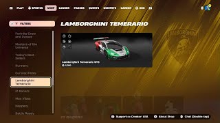 Fortnite | *NEW* Lamborghini Temerario GT3 Bundle Review & Overview / is it Worth it???